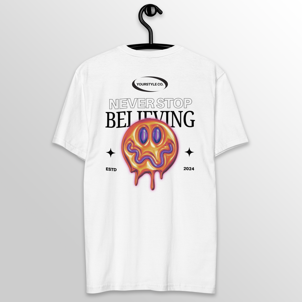Camiseta Básica - Never Stop Believing