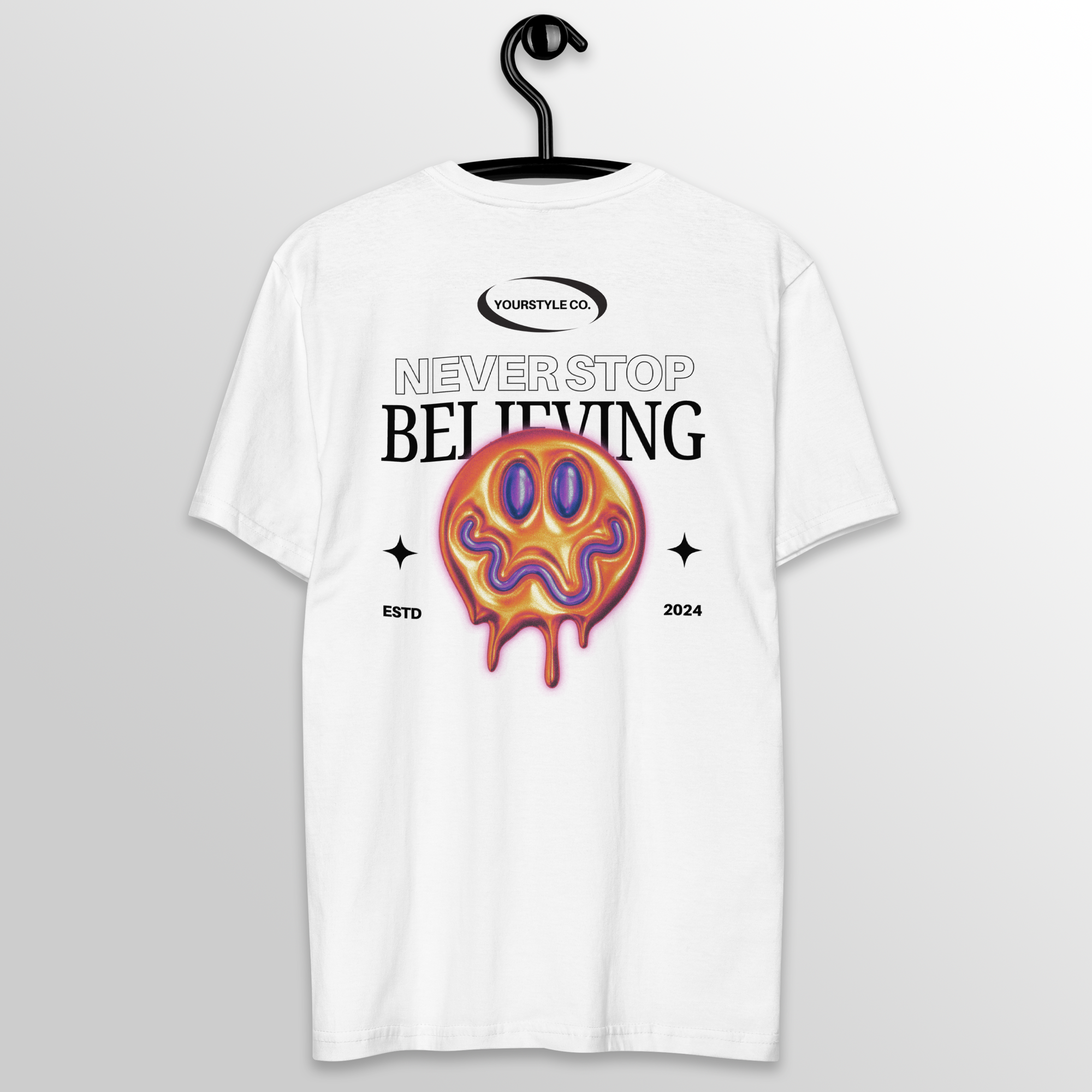 Camiseta Básica - Never Stop Believing